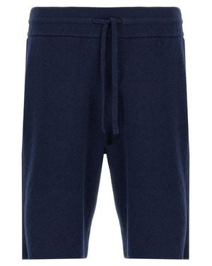 Roberto Collina Spongy Cotton Blend Bermuda Shorts - Blue