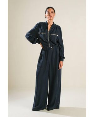 TRUEDAMES Horizon Haven Woven Jumpsuit - Blue