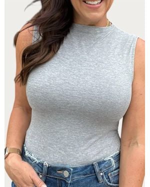 Mittoshop Uptown Sleeveless Bodysuit - Gray