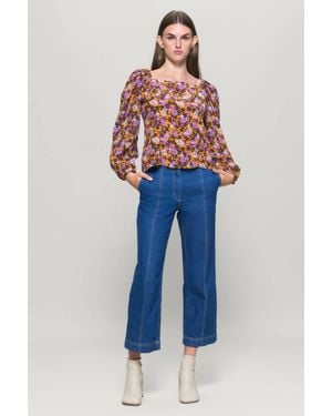 Baum und Pferdgarten Printed Statement Top - Blue