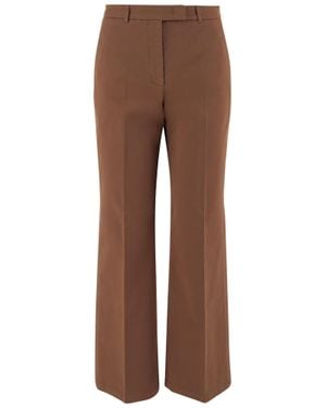 Ql2 Straight-Leg Stretch Cotton Pants - Brown