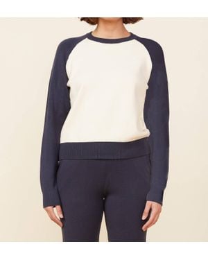 Monrow Supersoft Raglan Sweater - Blue