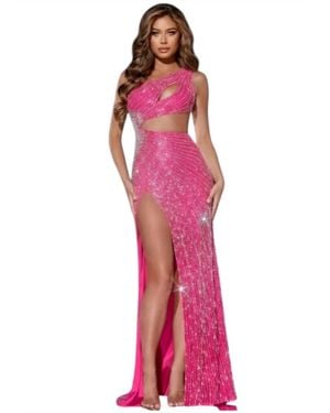 Jovani Julia Long Formal Prom Dress Gown - Pink
