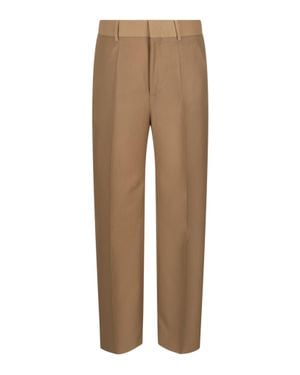 Valentino Pleated Wool Slacks - Natural