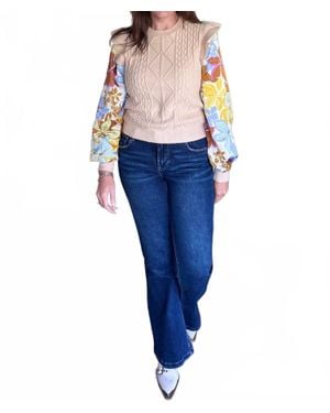 ..,merci Autumn Breeze Long Sleeve Sweater - Blue