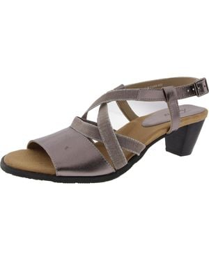Trotters Strappy Leather Heels - Brown
