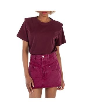 Isabel Marant Zelitos Cotton T-Shirt - Purple