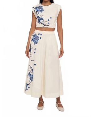 LOVE THE LABEL Porto Maxi Skirt - Natural