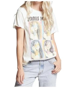 Recycled Karma Janis Joplin Portrait Tee - White