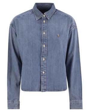 Polo Ralph Lauren Short Square Denim Shirt - Blue