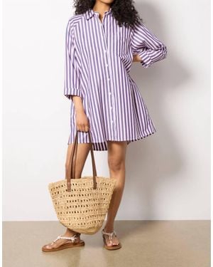 open lace back dress Xirena Women's Jayda Printed Cotton Sleeveless Minidress - Lilac Fire Helios main image 1