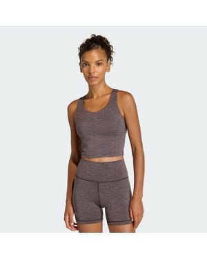adidas All Me Medium Support Bra Tank - Gray