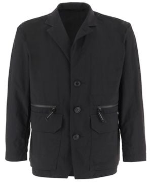 and wander Nylon Jacket With Zippered Pockets - Black