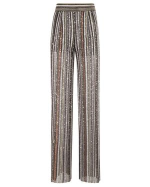 Missoni Straight-Leg Pants With Sequin Embellishment - Gray