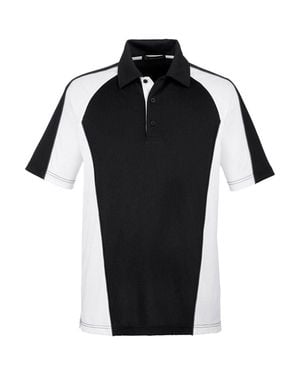 Harriton Advantage Snag Protection Plus Il Colorblock Polo - Black