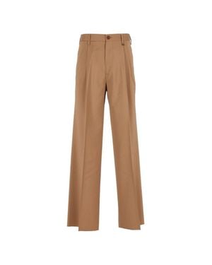 Vivienne Westwood High-Waisted Straight-Leg Pants With Classic Closure - Natural