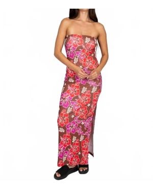 Rusty Milly Rib Maxi Dress - Red