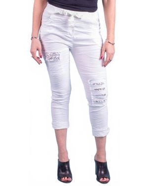 Gigi Moda Toppa Sequin Pants - White