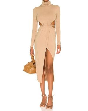 h:ours Cia Midi Dress - Natural