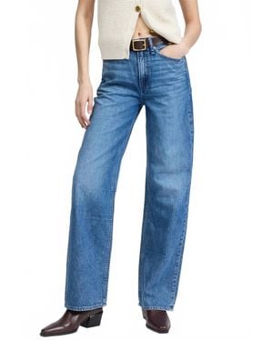 Rag & Bone Featherweight Logan Wide Leg Jeans - Blue
