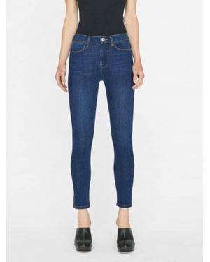 FRAME Le High Skinny Side Slit Jean - Blue