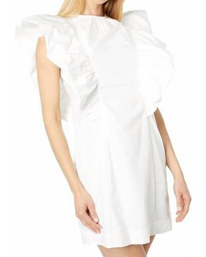 En Saison Cotton-Poplin Mini Dress - White