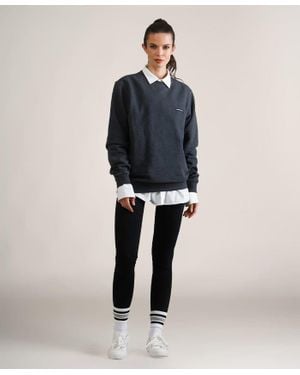 Members Only Preston Crew Neck Oversized Sweatshirt - Blue