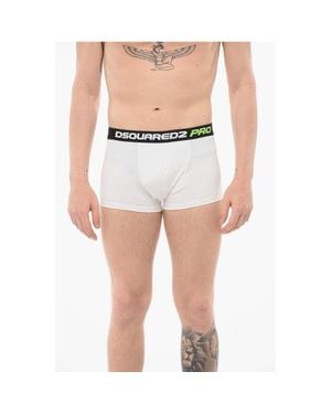 DSquared² ² Cotton Pro Boxer With Logoed Waistband - White