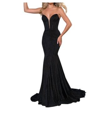 Rachel Allan Figure-Hugging Strapless Prom Dress - Black