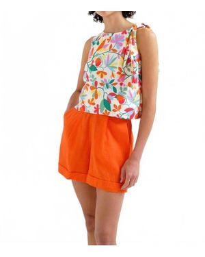 Compañía Fantástica Lotto Print Sleeveless Top - Orange