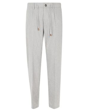 Eleventy Light Jogger Pants With Elastic Waistband - Gray