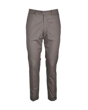 BSETTECENTO Tailored Pants With Mid-Rise Waist And Minimalist Design - Gray
