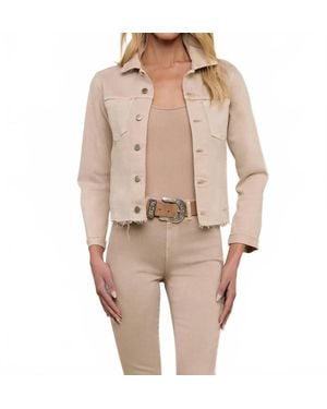 L'Agence Janelle Slim Raw Jacket - Natural