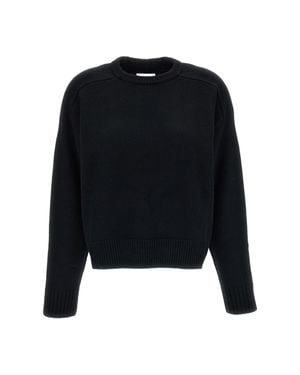 Loulou de Saison Breha Wool-Cashmere Crewneck Sweater - Black