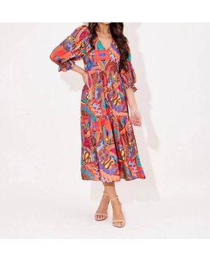 Alden Adair Frances Dress - Red