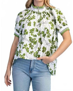 Gigio Floral High-Low Top - White