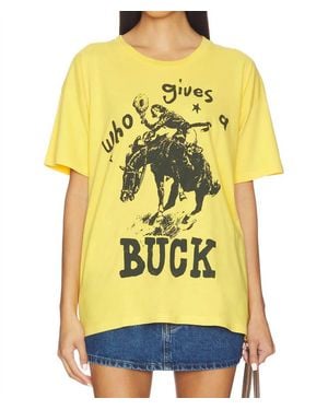 Daydreamer Who Gives A Buck Tee - Yellow
