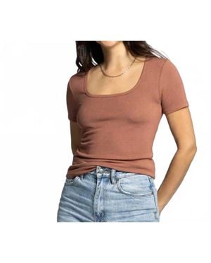 Thread & Supply Katara Scoop Neck Tee - Blue