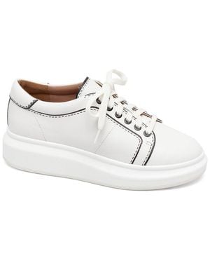 Linea Paolo Kelsey2-L Leather Sneaker - White