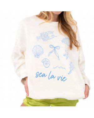 Wishlist Sea La Vie Beach Icons Sweatshirt - White