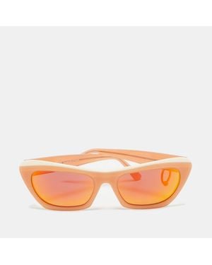 Acne Studios Two Tone/ Pierced Azalt Cat-Eye Sunglasses - Orange