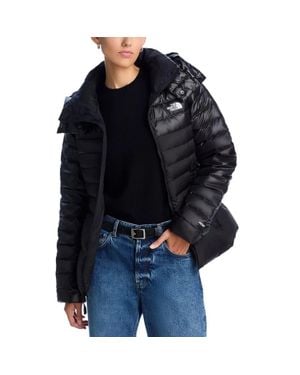 The North Face Ruby Parka Jacket Down Hooded Full Zip Gbo2838 - Black