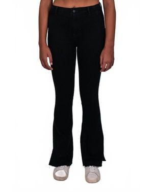 Free People Level Up Slit Bootcut Jeans - Black