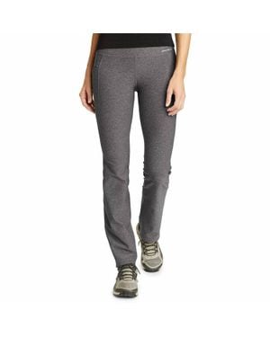 Eddie Bauer Trail Tight High-Rise Straight Leg Pants - Gray
