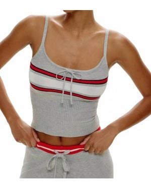 Frankie's Bikinis Barrymore Knit Tank Top - White