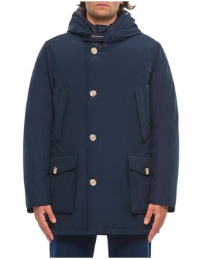 Woolrich Arctic Parka With Protective Hood And Functional Pockets - Blue