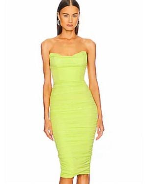 Michael Costello India Midi Dress - Yellow