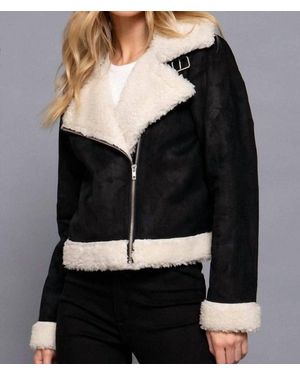 ACTIVE USA Faux Biker Jacket - Black