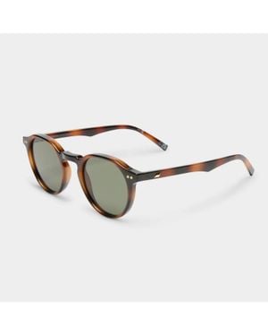 Le Specs Galavant Round Sunglasses - Brown