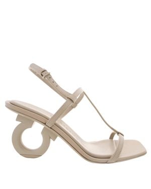 Ferragamo Ferragamo Elina Gancini Heel Sandals - Metallic